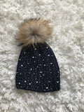 Wool Ribbed Pearl Hat
