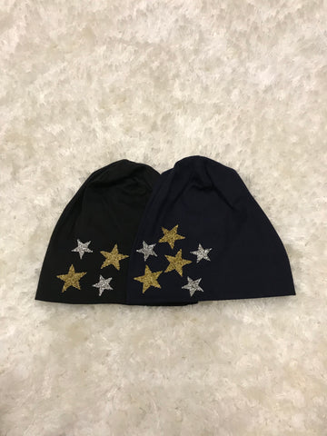 Gold/Silver Star Beanie - Cotton Slouch