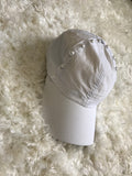 Pearl Design on Border - White Dry Fit Cap