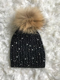 Wool Ribbed Pearl Hat