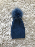 Blue Knit Winter Hat
