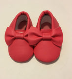 Leather Bow Moccasins