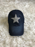 Rhinestone Star - Denim Cap