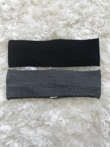 Solid Ribbed Headband - Flat (~3.15  inches)